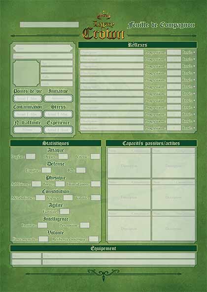 Feuille de Compagnon des R&ocirc;deurs