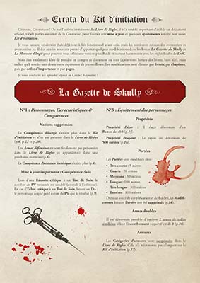 Capture d'écran de l'Errata